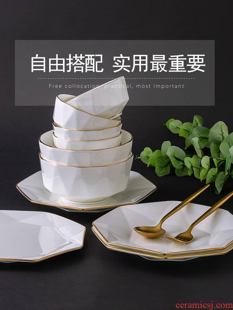 Nordic web celebrity, jingdezhen ceramic dish plate tableware ipads porcelain plate of creative western food steak item DIY