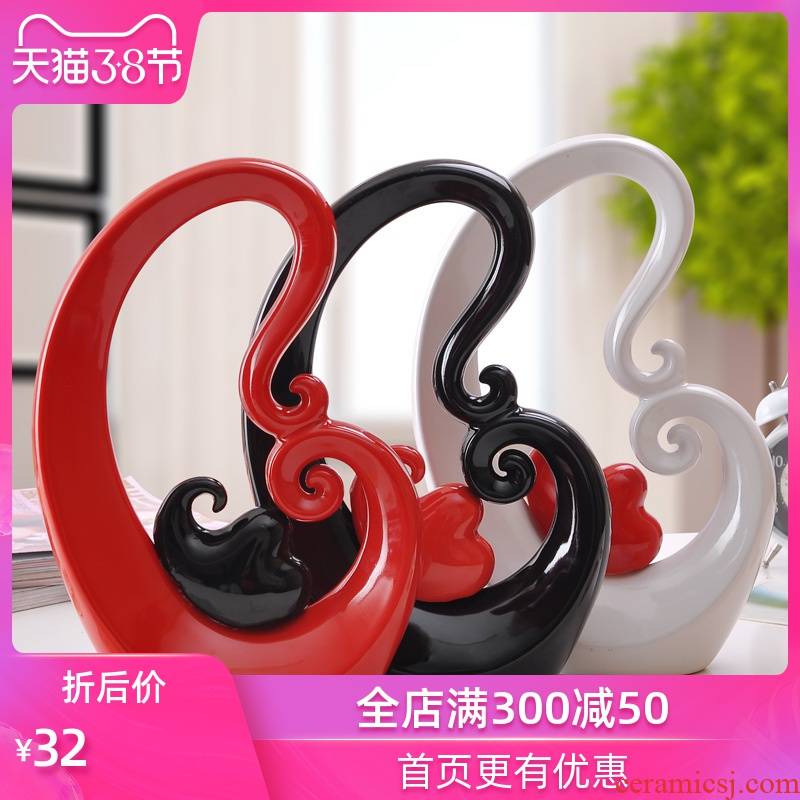 Modern ceramic arts and crafts creative home furnishing articles wedding gift for the sitting room TV ark, adornment