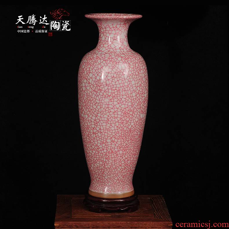 Jingdezhen ceramic jun porcelain porcelain vase of crack home office study wine ark, adornment furnishing articles decoration process