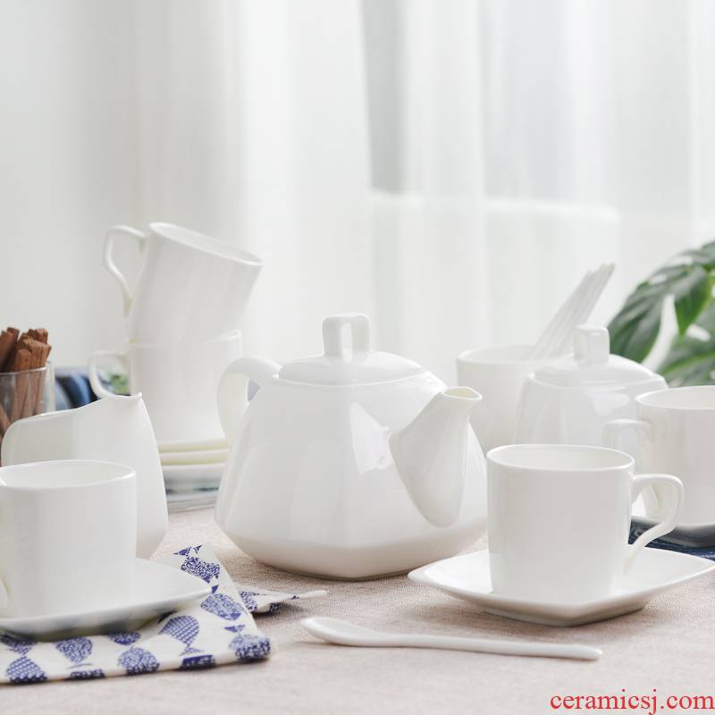 Royal square coffee tea tao family suits for tangshan ipads porcelain ceramic tea set unleaded non - toxic