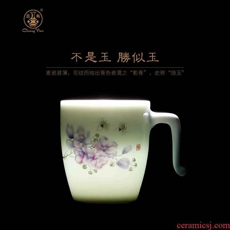 Master chang south porcelain made ceramic cups with cover filter tea tea cup office separation of jingdezhen tea service