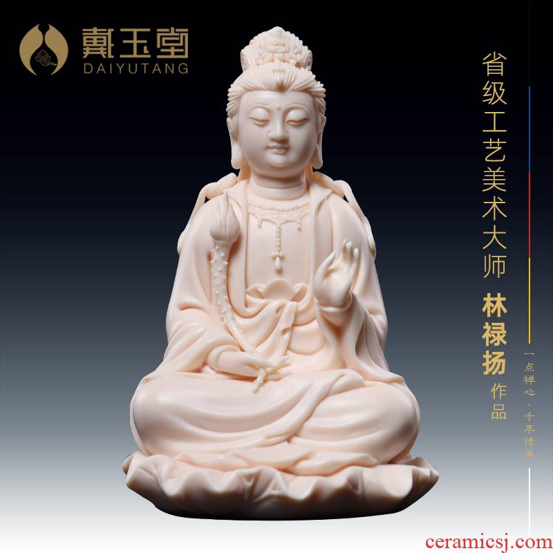 Yutang dai jade red porcelain is a horse of white marble this life Buddha Buddha bodhisattva furnishing articles 5 inches sitting lotus trend to Mr