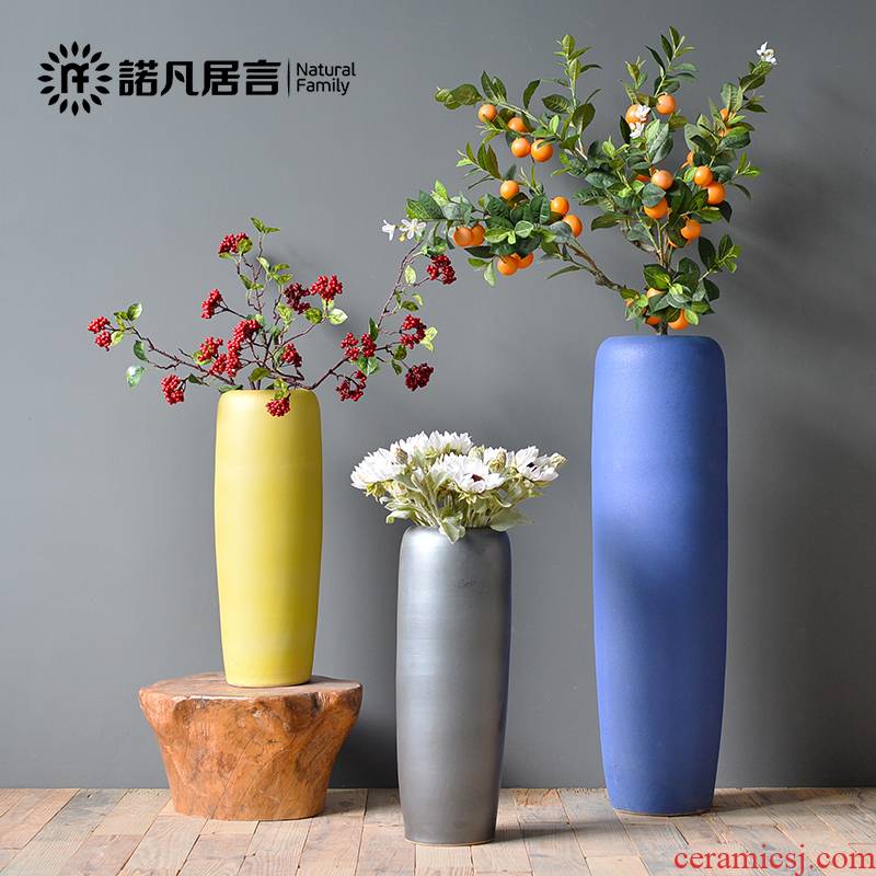 Nordic ceramic sitting room ground vase dried flowers flower arrangement furnishing articles morandi color minimalist I and contracted creative decoration