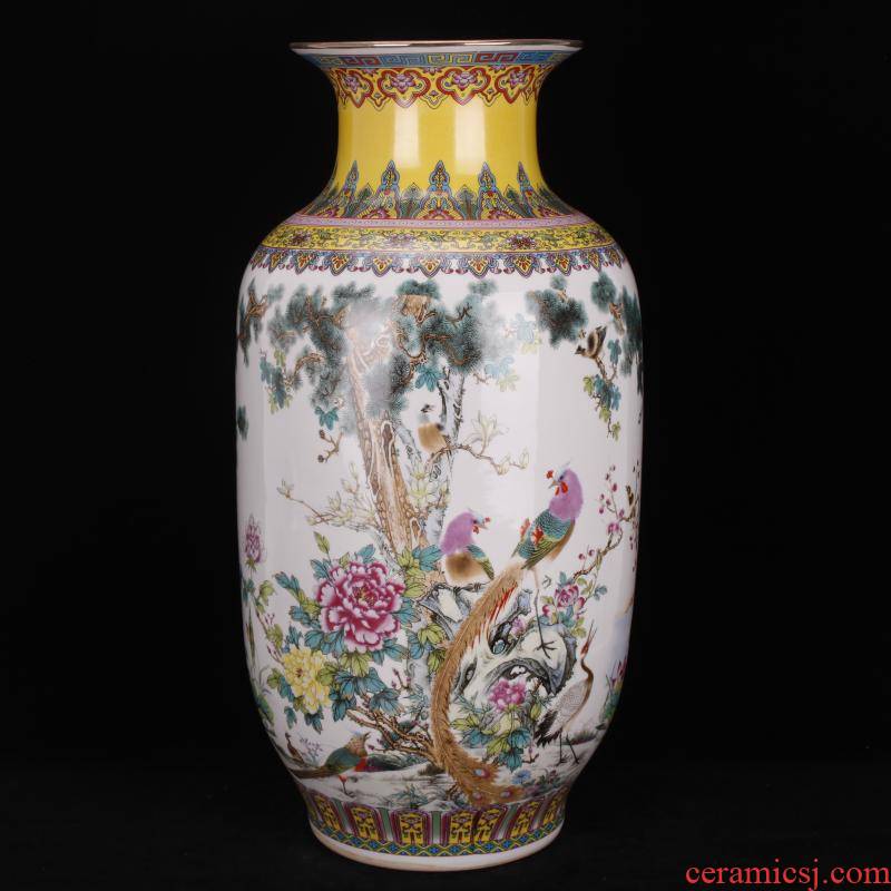 Pastel riches and honour auspicious idea gourd bottle of jingdezhen ground vase sitting room of Chinese style household decoration shop furnishing articles company