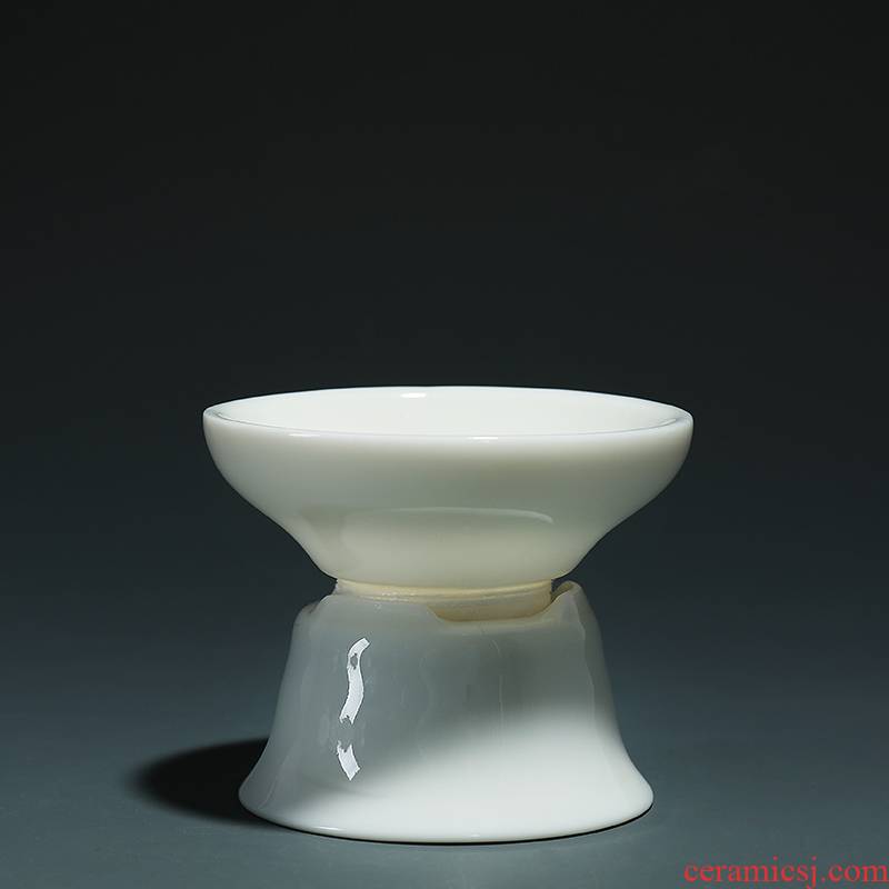 Jade porcelain) filter creative ceramic filter dehua white porcelain tea strainer) a cup of tea strainer fair cup of tea