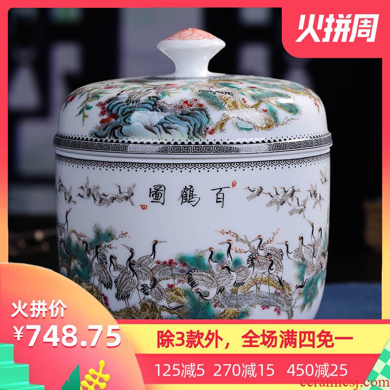 Package mail jingdezhen ceramics hand - made small caddy fixings pu 'er tea pot American seal pot furnishing articles