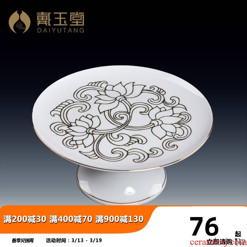 Yutang dai ceramic fruit bowl Buddha with supplies GongPan made for Buddha for plate of fruit tray before the Buddha temple consecrate furnishing articles