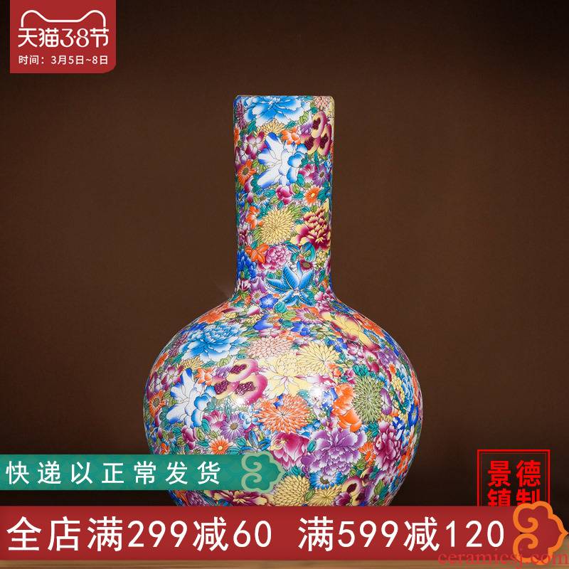 Archaize of jingdezhen ceramics craft vase rich ancient frame sitting room place high - grade colored enamel paint vase