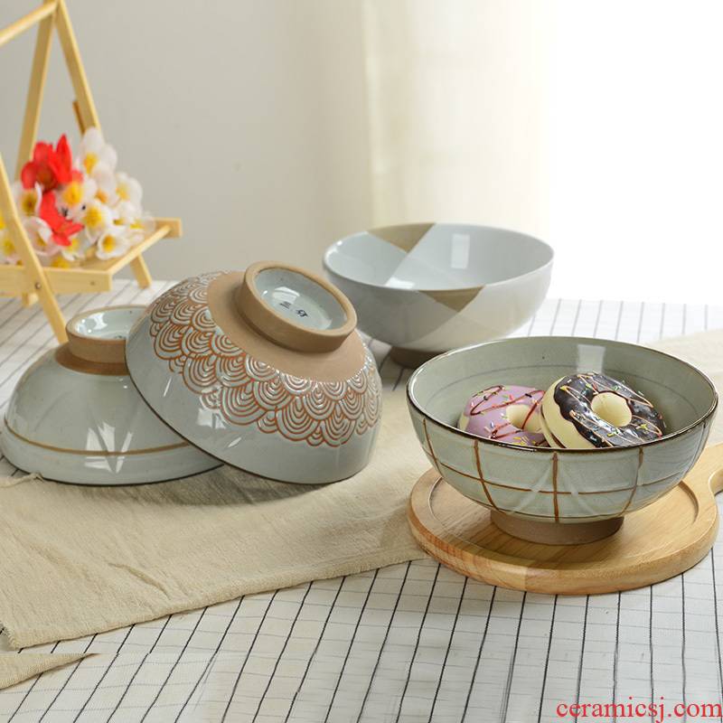 Three points to burn Japanese ceramics tableware bowls of a single tall foot rainbow such as bowl bowl home soil bowl bowl bowl bowls