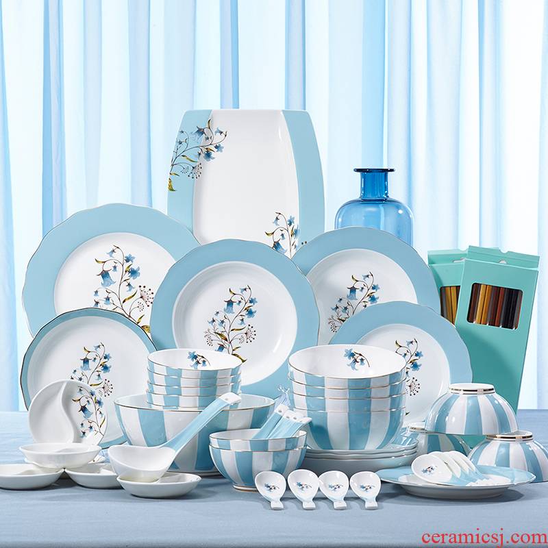 10 European Dishes suit household porcelain tableware products to suit the tangshan ipads porcelain tableware 6 sets of Dishes