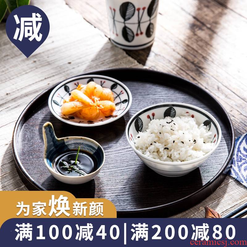 The content Japanese household food dish plate tableware dishes suit creative ceramic plate salad bowl of soup bowl noodles bowl