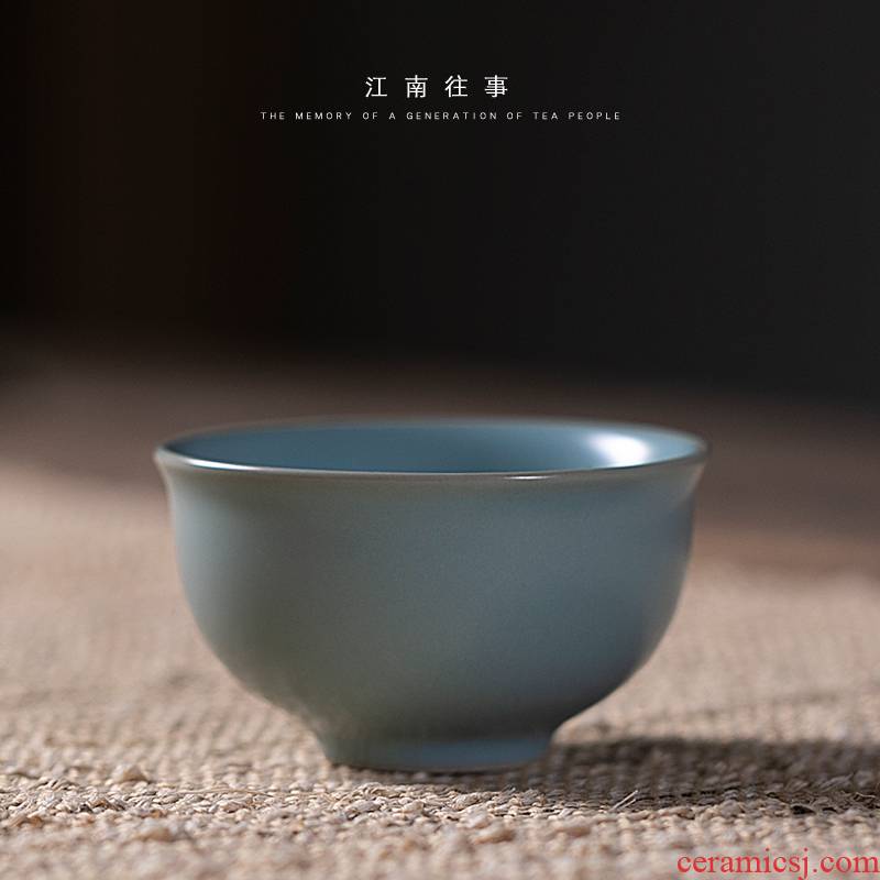 Jiangnan past your up tea shamrock kung fu small ceramic cups master sample tea cup tea cup a cup of tea light cup