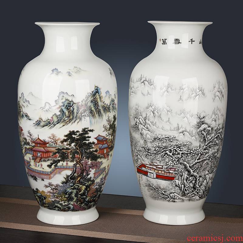 Jingdezhen ceramics 60 tall vase living room furnishing articles rich ancient frame landing place beside TV ark