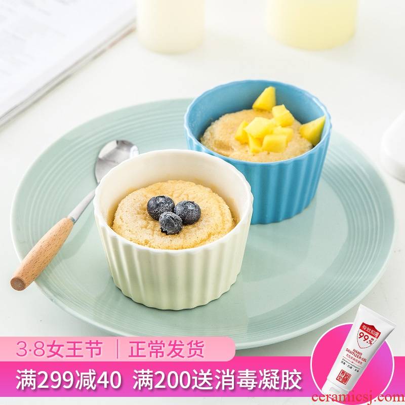 Creative household ceramics small ice cream shu she baked baking cup baking cup baking bowl of jelly pudding bowl dessert bowl