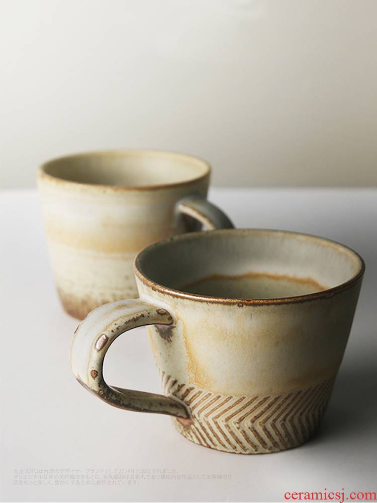 About Nine soil coarse pottery checking out creative picking cups of coffee cup retro keller move coffee cup of Japanese art