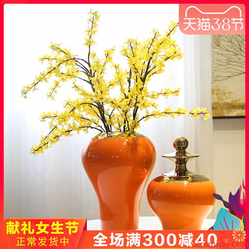 Home sitting room porch flowers mesa table is placed between example of jingdezhen ceramic flower implement new Chinese style flower decoration