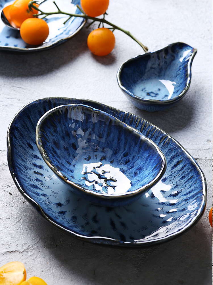 Creative up ceramic plate irregular special - shaped plate plate plate plate snack dish dish dish fruit bowl