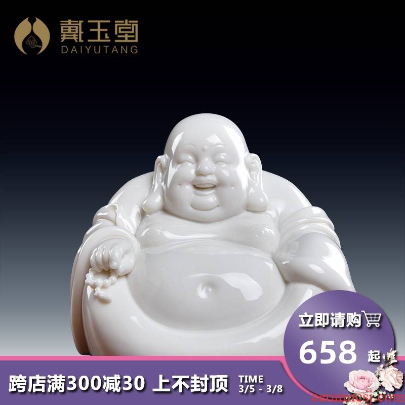 Yutang dai laughing Buddha furnishing articles dehua porcelain its art ceramics handicraft/small maitreya D38-105