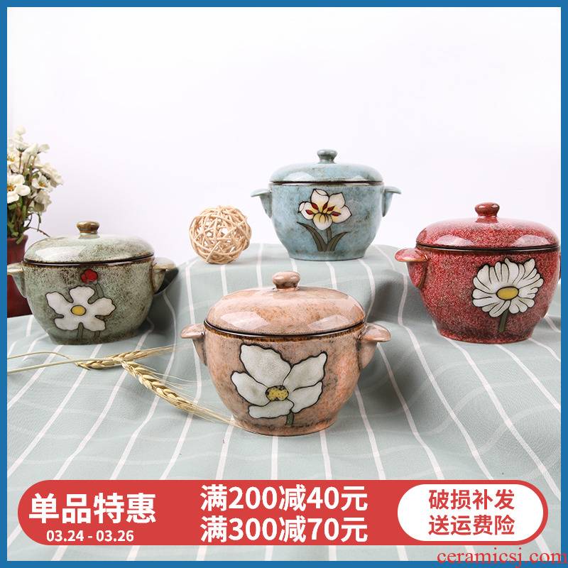 Korean ceramic stew yuquan 】 【 creative supplements stew pot home cooking porridge pot water bird 's nest soup stew