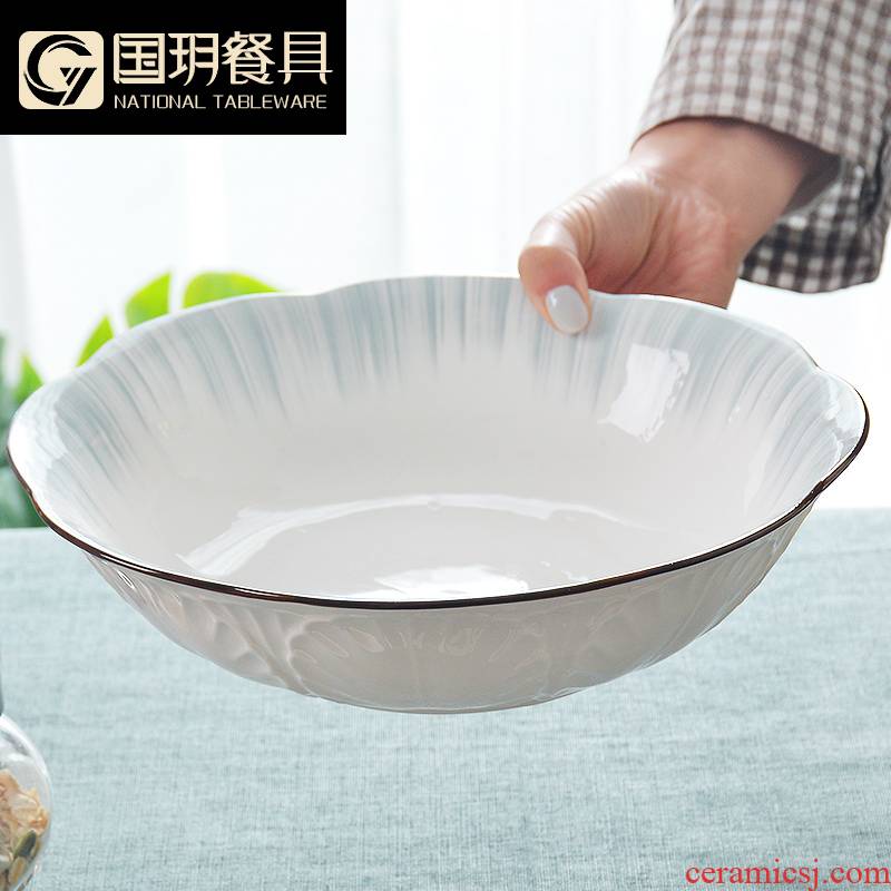 Tangshan ceramic bowl with large soup bowl creative move soup basin of northern wind malatang bowl of boiled fish bowl