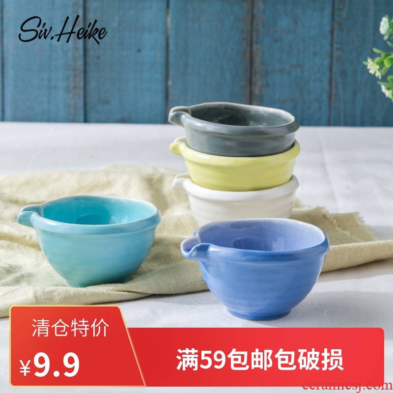 Color ice to crack the creative Japanese household ceramic bowl of soy sauce, vinegar sauce seasoning juice disc small plate tableware