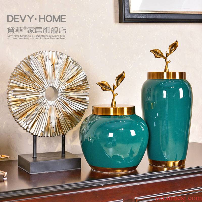Modern light key-2 luxury furnishing articles home decoration ceramic vases, American sitting room porch of TV ark, wine table decoration
