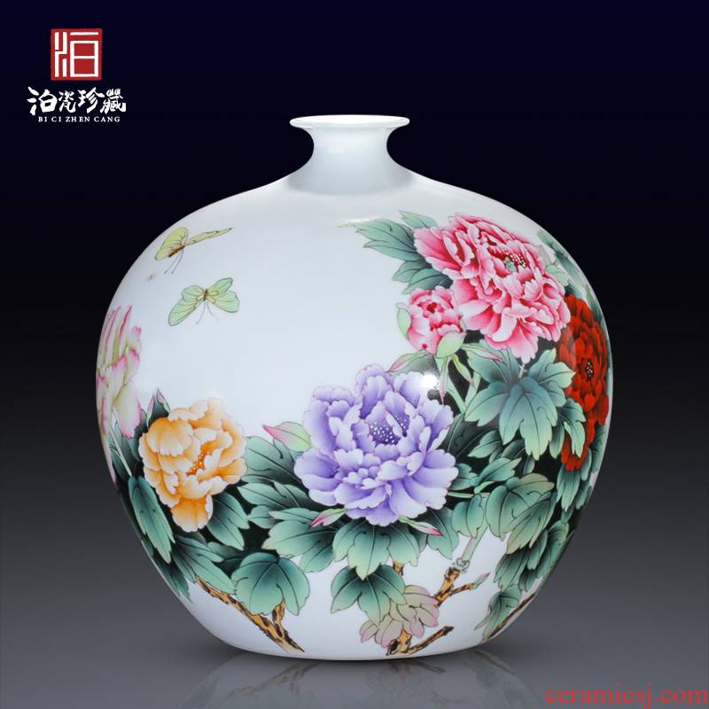 Jingdezhen ceramic master hand made porcelain vase furnishing articles rich ancient frame sitting room adornment of new Chinese style wedding decoration process