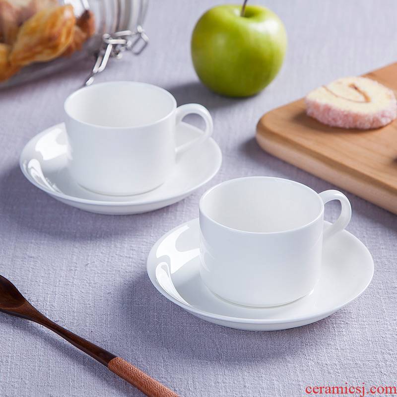 Pure white and flawless ipads porcelain of jingdezhen ceramics contracted western - style home outfit afternoon tea coffee cup set spoon