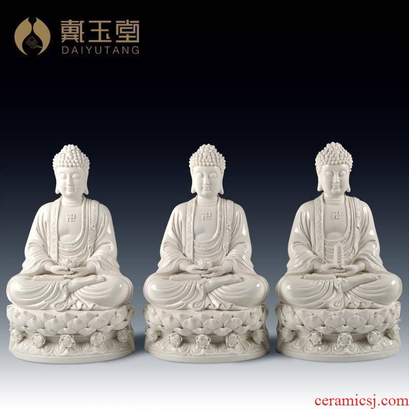 Yutang dai ceramic Buddha enshrined furnishing articles medicine the guru Buddha amitabha/16 inches wulian sanbao D03-003