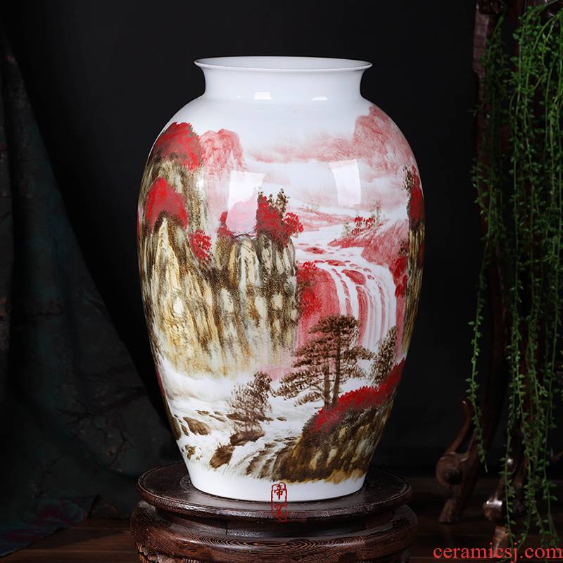 The Master of jingdezhen ceramics hand - made scenery large vases, flower arranging, home sitting room collect adornment furnishing articles
