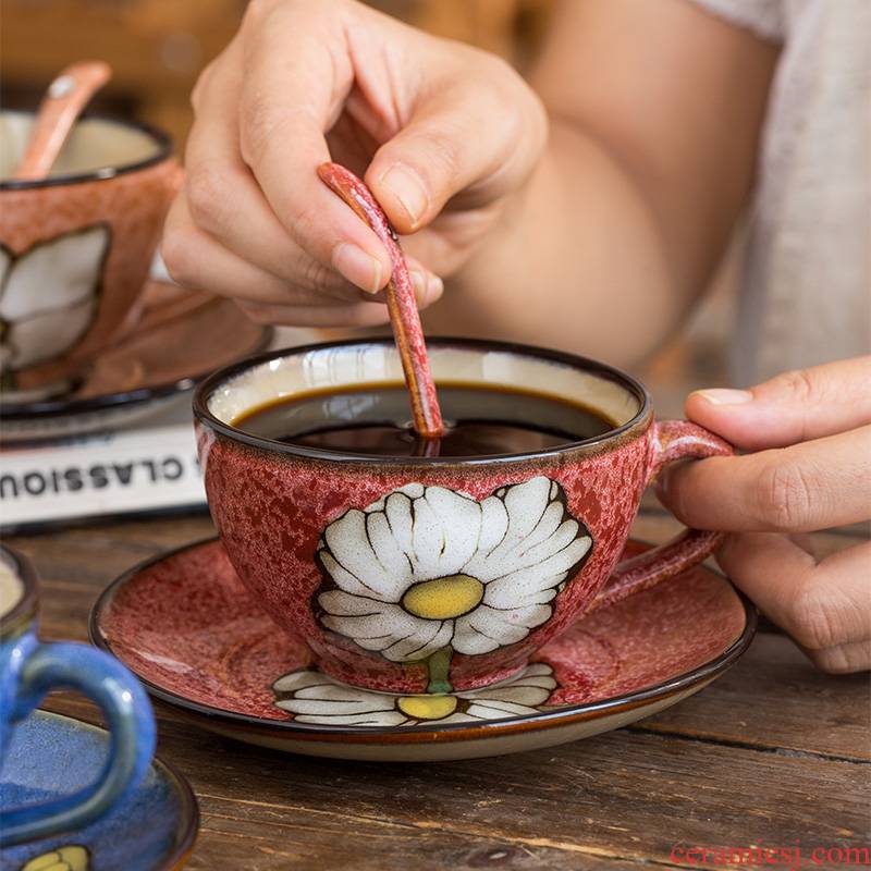 Coffee cup home American retro hand - made creative picking cup keller cup of afternoon tea cups gaochun ceramics for breakfast