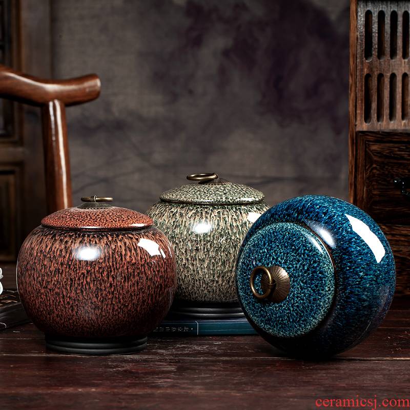 Jingdezhen up ceramic tea pot seal pot household of Chinese style restoring ancient ways of tea pot moisture storage tanks