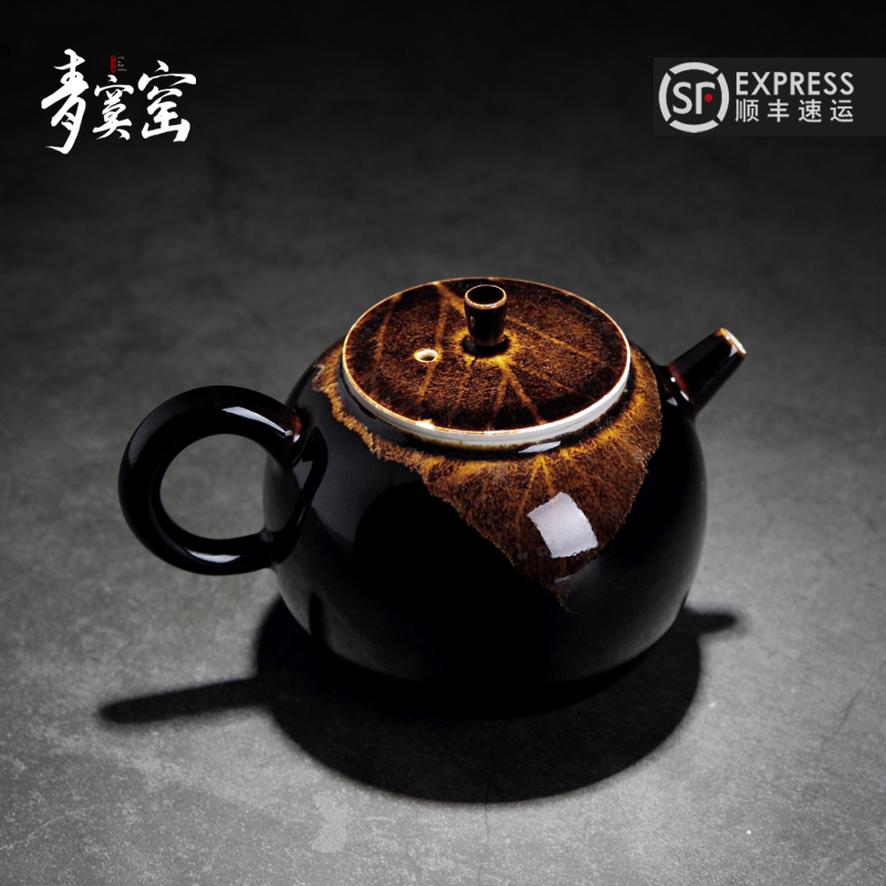 Up with jingdezhen blue was konoha built light ceramic kung fu tea boiled tea set household manual single pot of the teapot