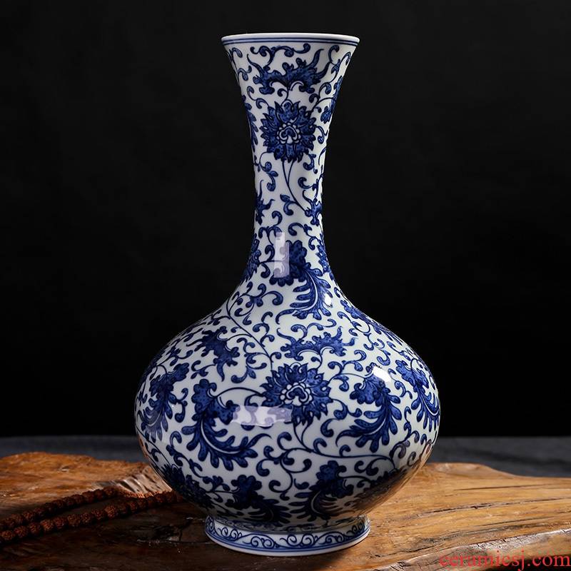 Jingdezhen hand - made ceramics vase of blue and white porcelain imitation Ming and the qing dynasties classical antique rich ancient frame furnishing articles household act the role ofing is tasted
