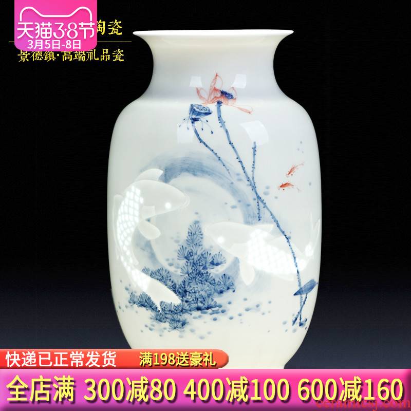Jingdezhen ceramic checking out creative its all hand - made vases, sitting room adornment furnishing articles leading business gift