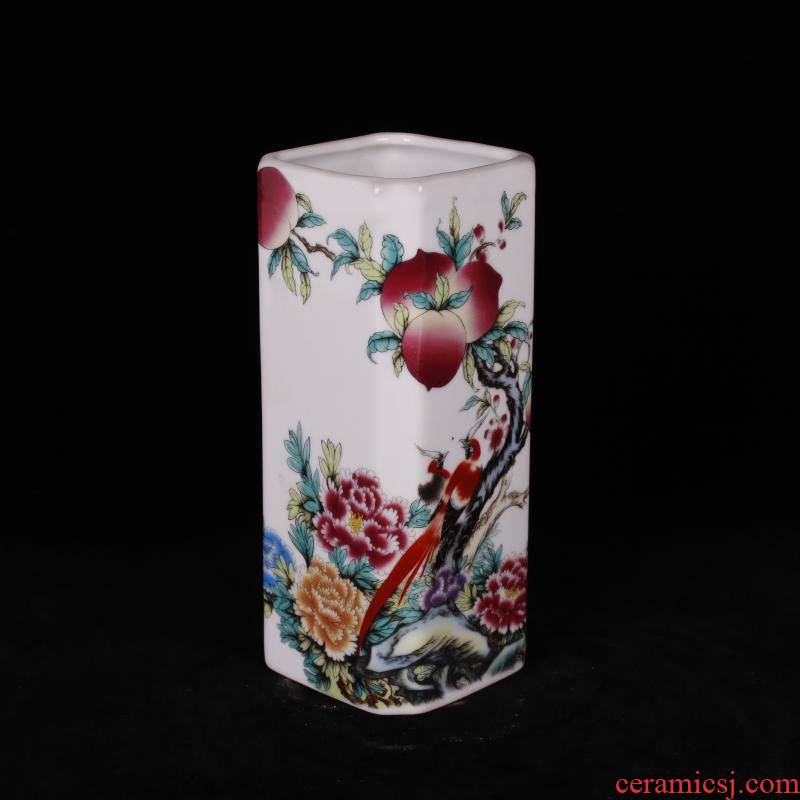 Jingdezhen imitation porcelain industry company "four desk pen container home decoration arts and crafts of overall antique reproduction antique furnishing articles
