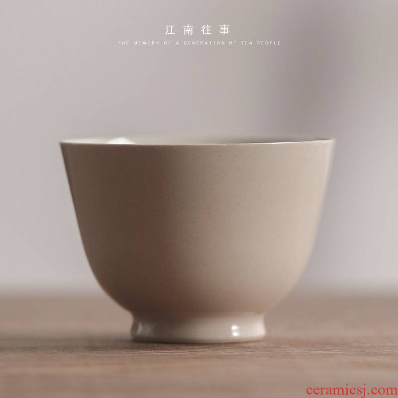 Jiangnan plant ash kunfu tea jingdezhen ceramic tea set tea cups past masters cup single cup sample tea cup