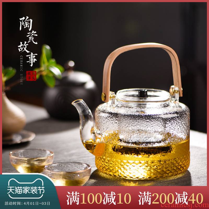 Glass ceramic story cooking pot high - temperature thickening Japanese kettle tea set electric TaoLu boiled tea, the tea stove