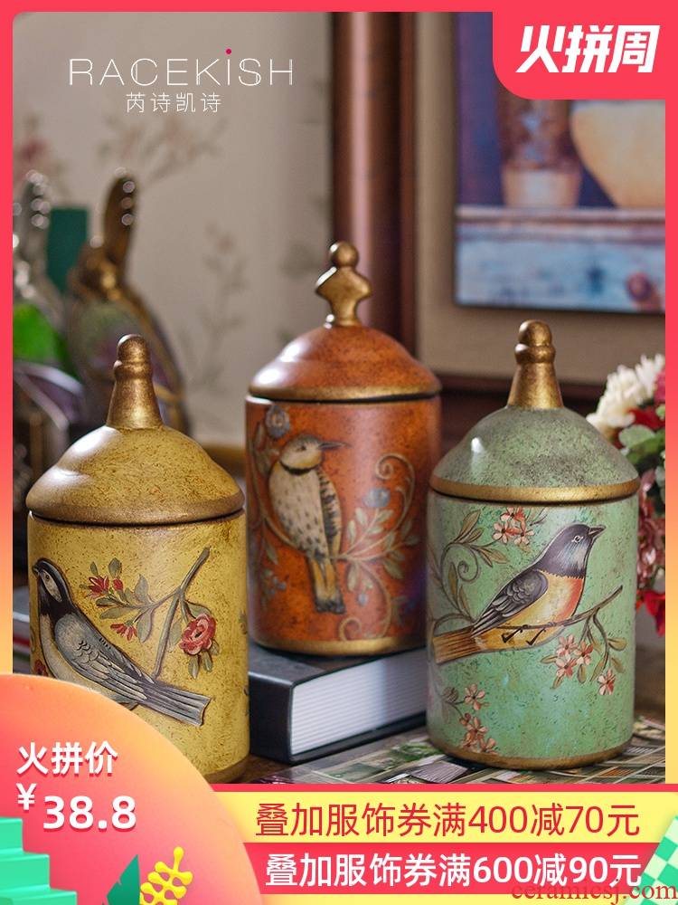 American creative ceramic wine storage tank furnishing articles household act the role ofing is tasted European the sitting room porch decorate the receive candy jar