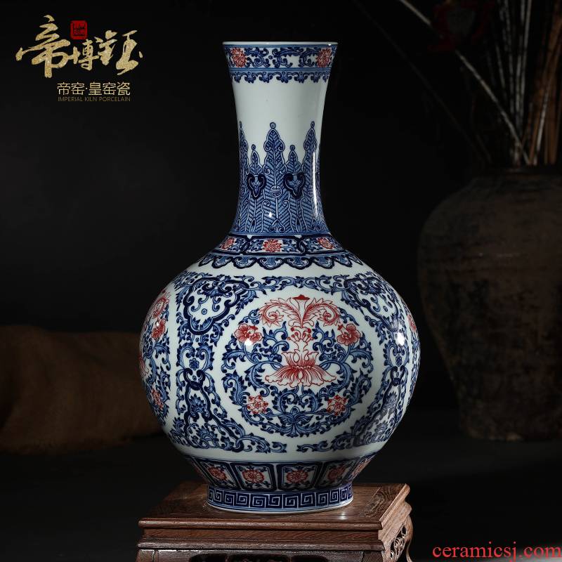 Jingdezhen ceramic vases, antique hand - made porcelain youligong sitting room of modern Chinese style decoration decorative furnishing articles