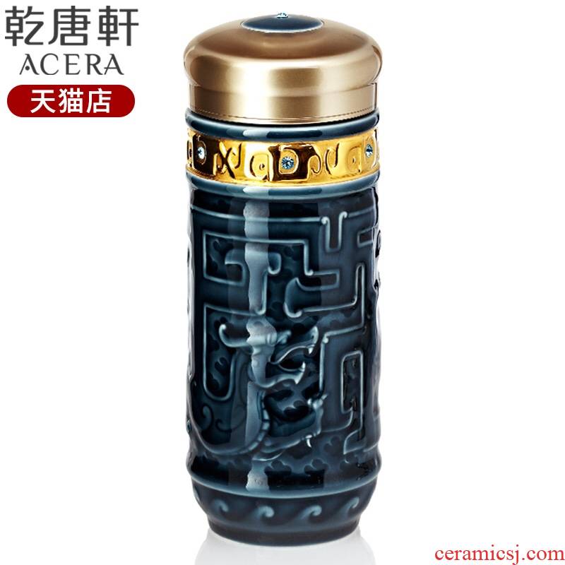 Do Tang Xuan porcelain cup onstar gold longteng cup with double male business gifts creative ceramic cups of water cup
