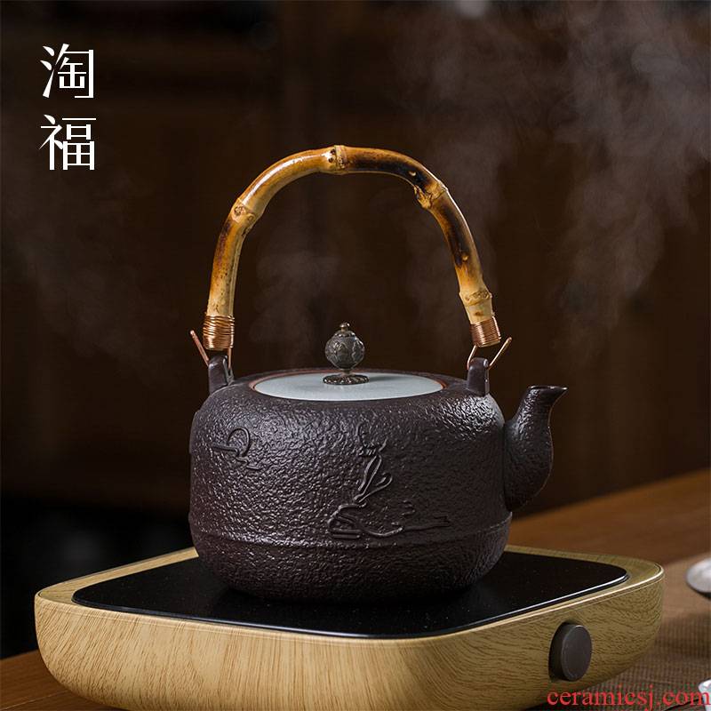 Imitation iron pot of ceramic teapot single girder pot pot of boiled tea machine household cooking kettle teapot kung fu tea kettle