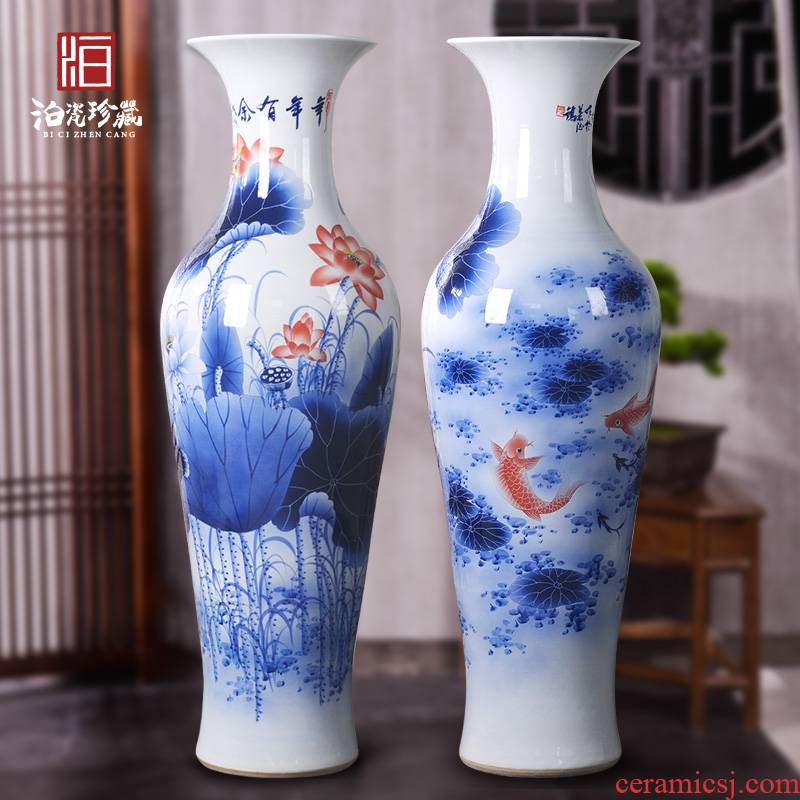Jingdezhen ceramics of large vases, new Chinese style villa hotel living room a study furnishing articles furnishing articles hotel decoration
