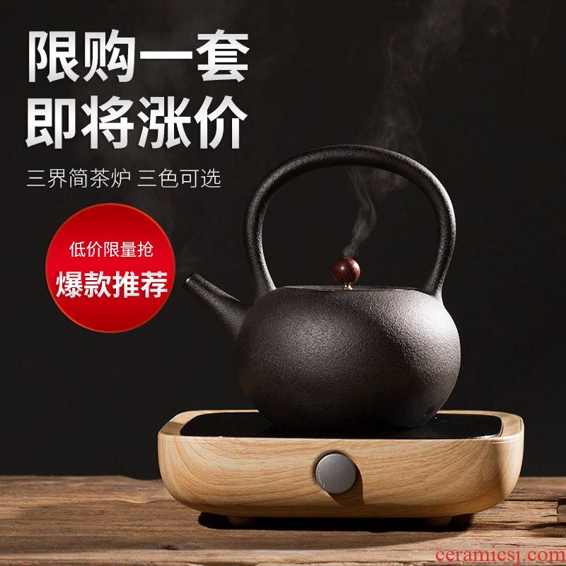 Morning tea contracted household electric TaoLu electric tea stove electric ceramic POTS, black pottery tea suit small mini brewed tea pot