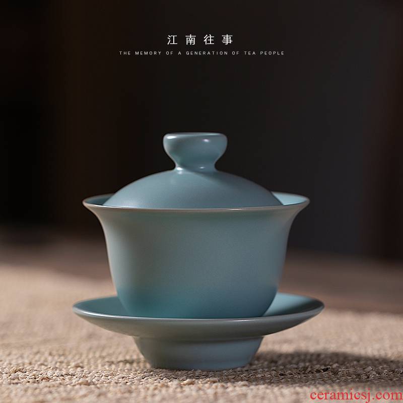 Jiangnan shamrock oolong tea bowls past your up ceramic kung fu tea set your porcelain three bowl of tureen individual cups