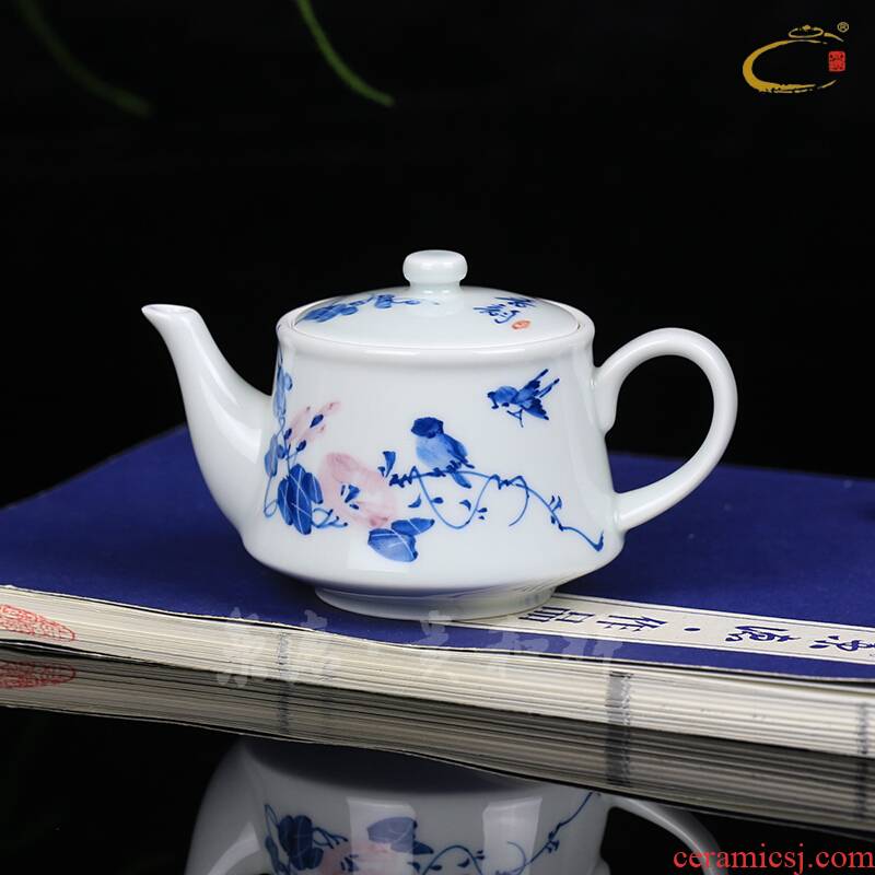 And auspicious jing DE hand - made ceramic teapot jingdezhen blue And white youligong kung fu tea teapot small pot of single pot