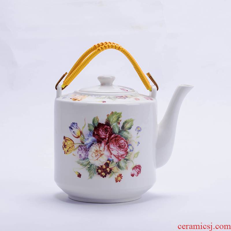 Cool blue and white porcelain kettle rural wind resistant to high temperature and large capacity pot of tea to girder large - sized domestic hot water