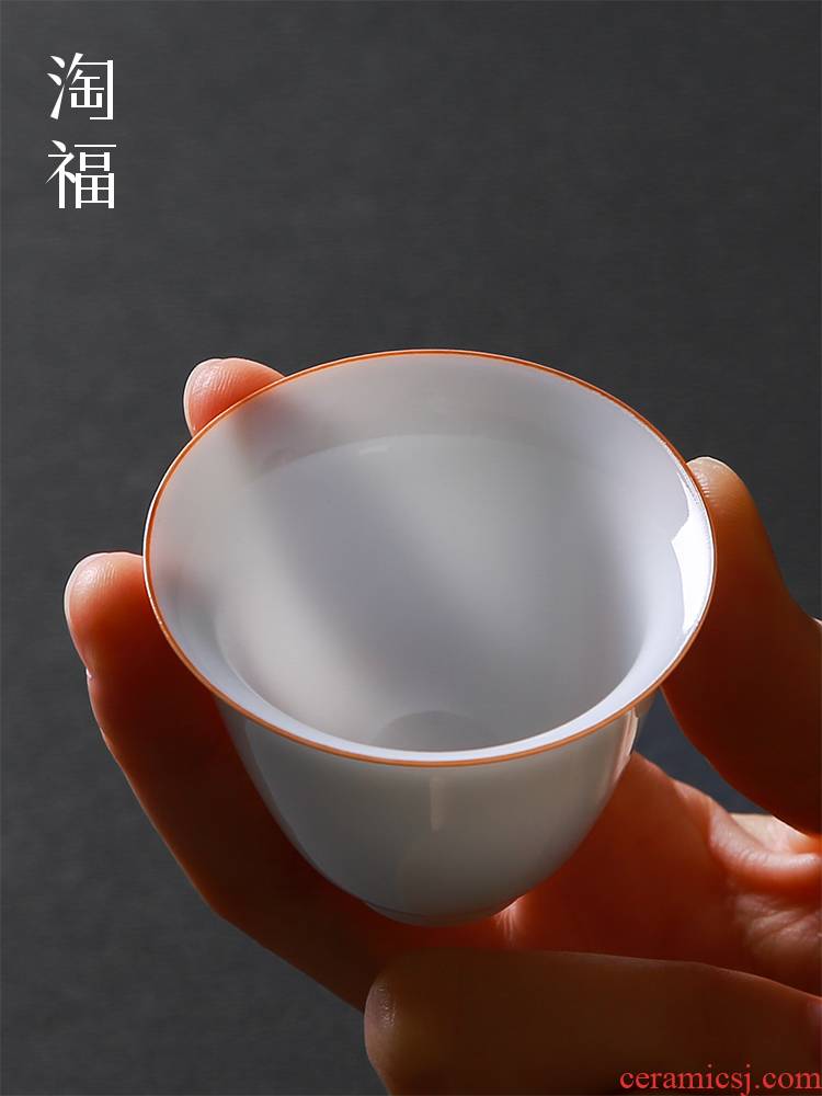 Jingdezhen manual sweet white porcelain kung fu tea cups ceramic sample tea cup masters cup single cup, small cup tea set only