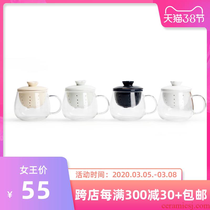 Mr Nan shan glass mercifully tea cup ceramic filter cup tea set office cup tea cups
