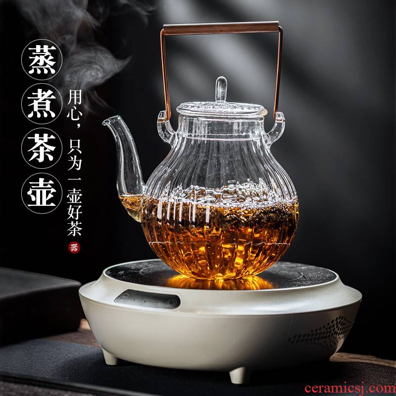 Electric TaoLu black tea boiling tea ware mini steam glass teapot tea stove small waves furnace.mute boil water